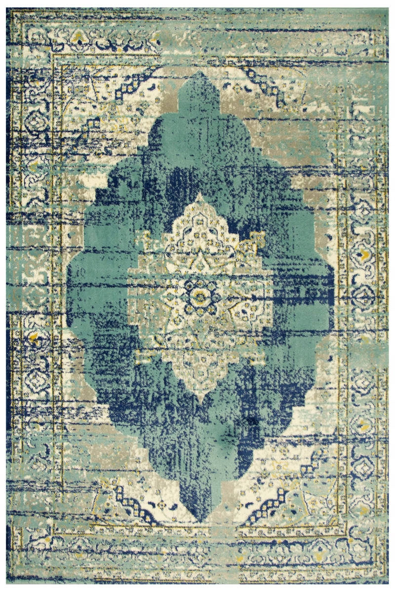 

140x190 cm Lsniący Jak Przecierany Dywan Ornament