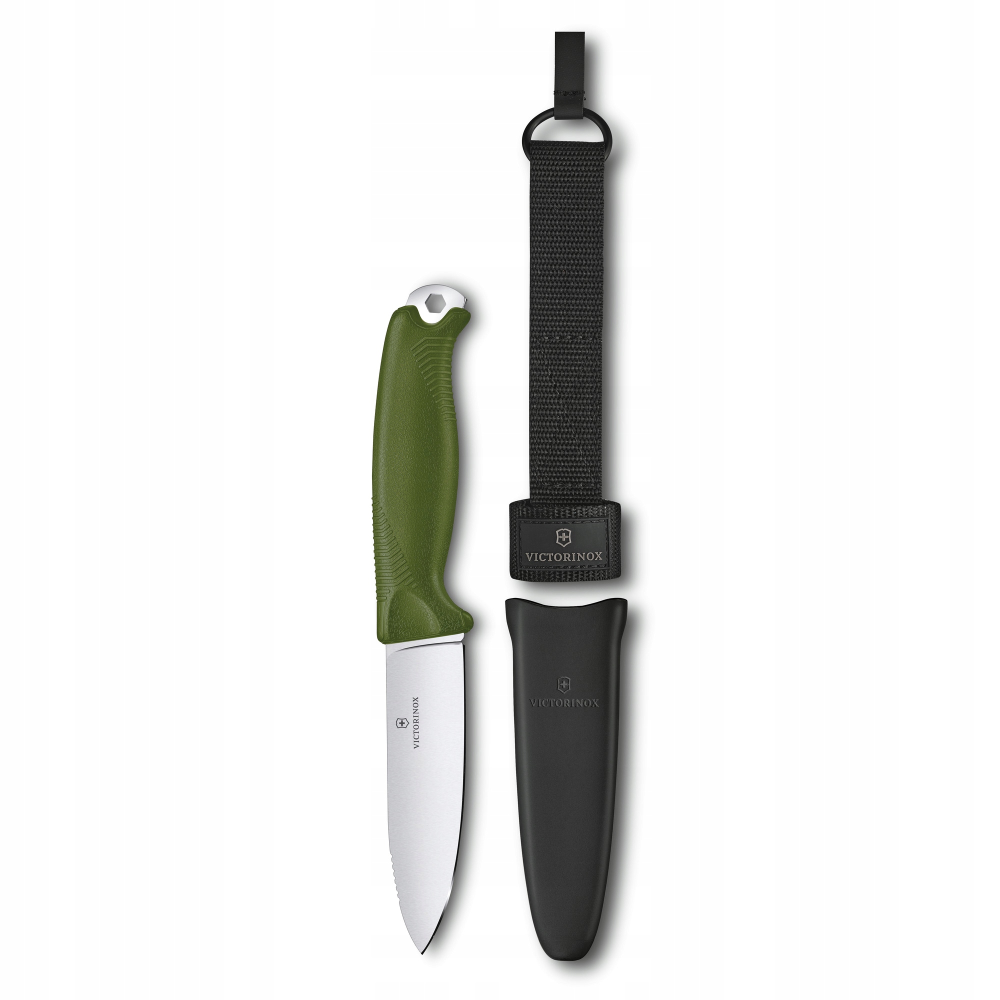 Nůž pro přežití Victorinox Venture 3.0902.4 14C28N, pevná čepel, olivová barva