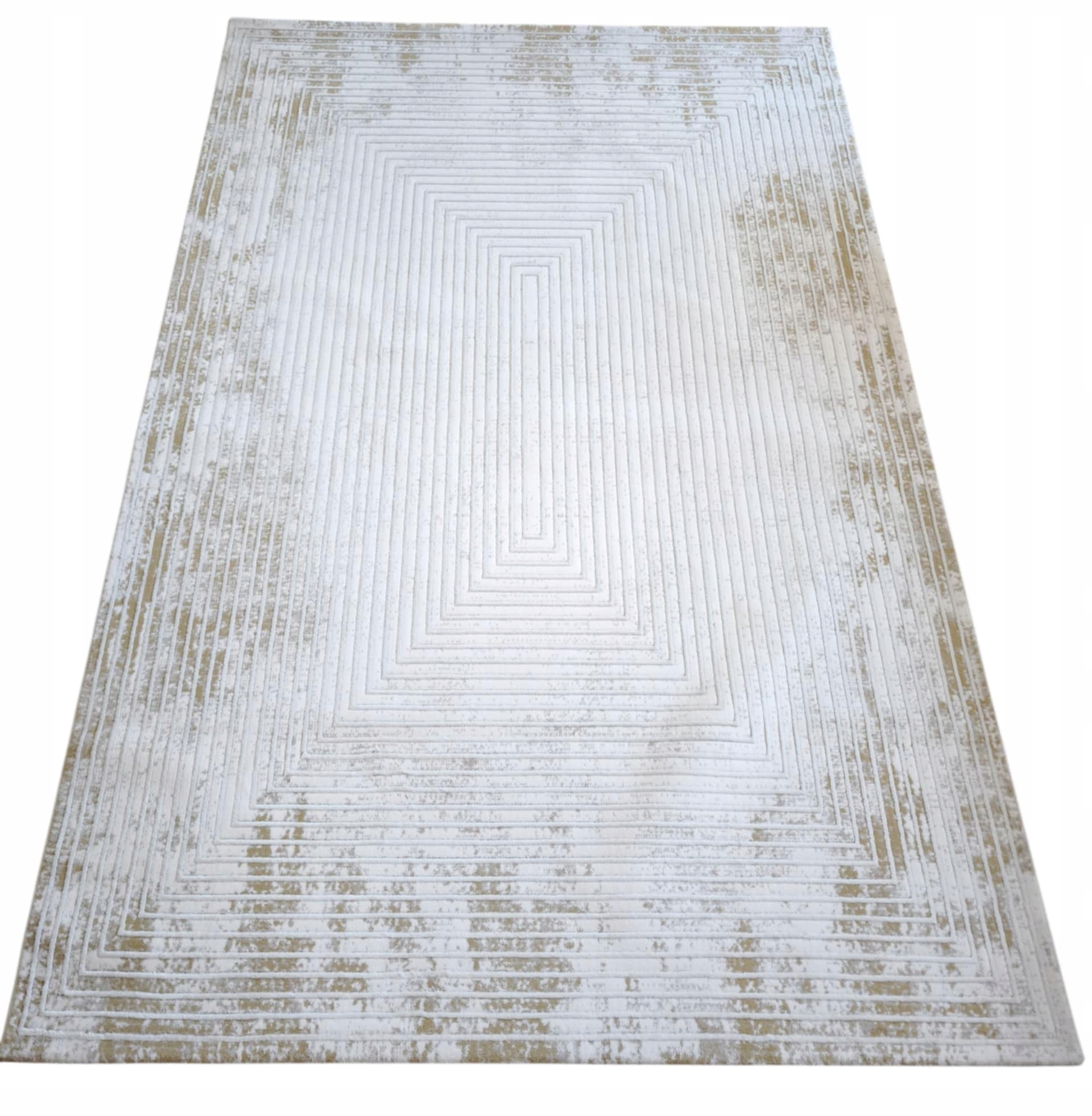 Koberec do obývačky 160 x 230 cm, loftový vzor s plyšovými štetinami, kvalita