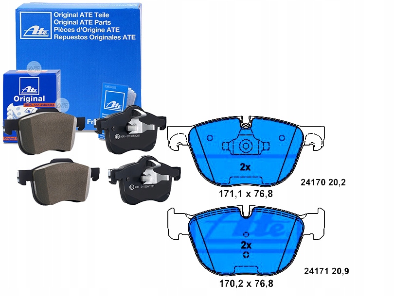 Sada Brzdových Destiček Ate 34116852253 341167