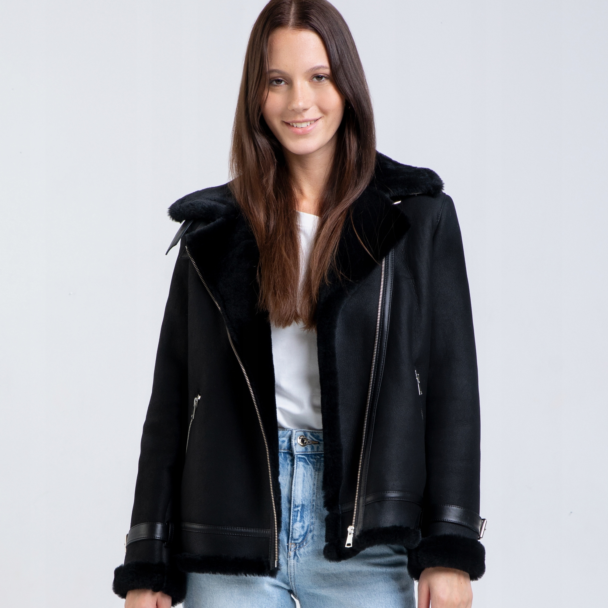 MATOWY SKÓRZANY KOŻUCH PILOTKA RAMONESKA M/38 Marka TOMSKÓR