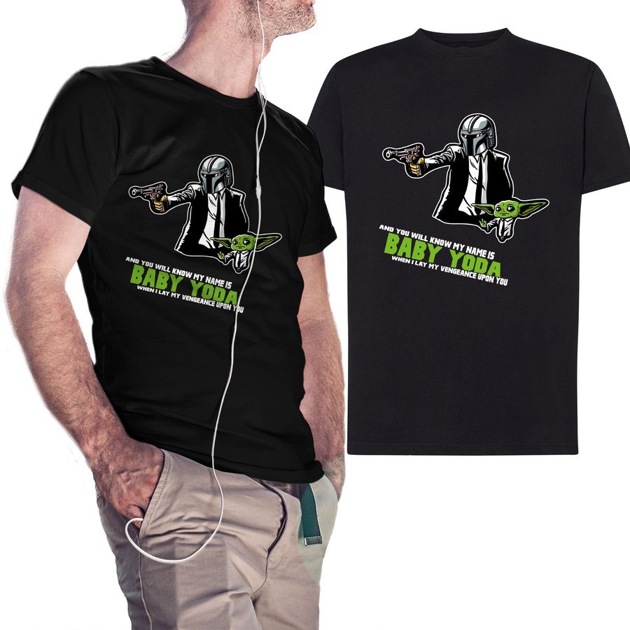 

Koszulka męska Mandalorian Pulp Fiction Yoda S