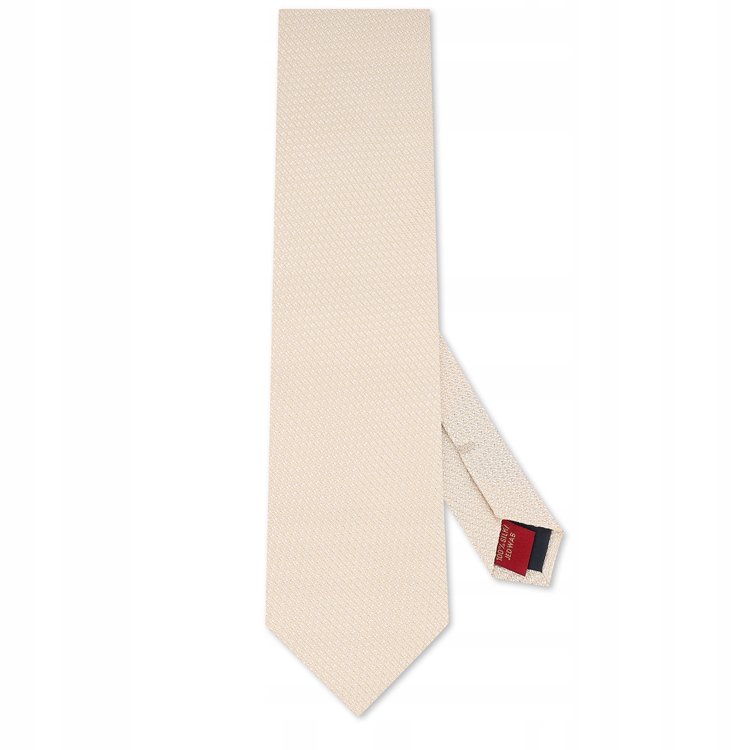 Strukturovaná béžová pánská kravata ze 100% hedvábí Pako Lorente One Size