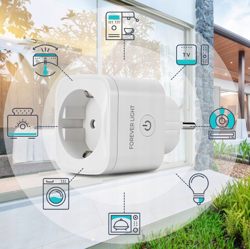 Inteligentne Gniazdko WiFi Licznik 240V 16A Smart Home Programator Outlet Rodzaj gniazdko