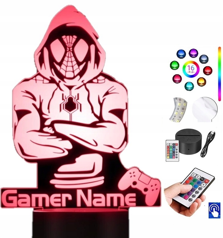 

Lampka na biurko Spider Man 16kolorów Led Plexido