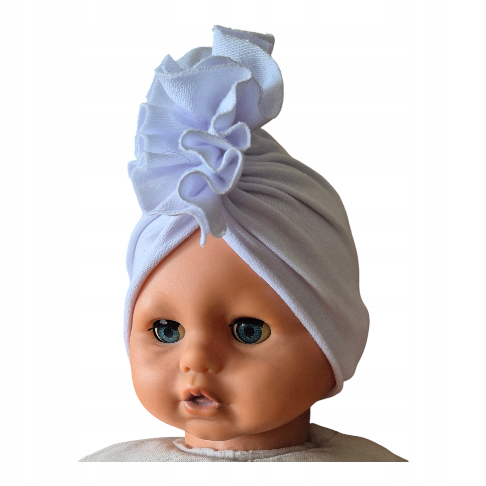 CZAPKA Turban bawełniana jesień chrzest 6-12 Marka Dominga