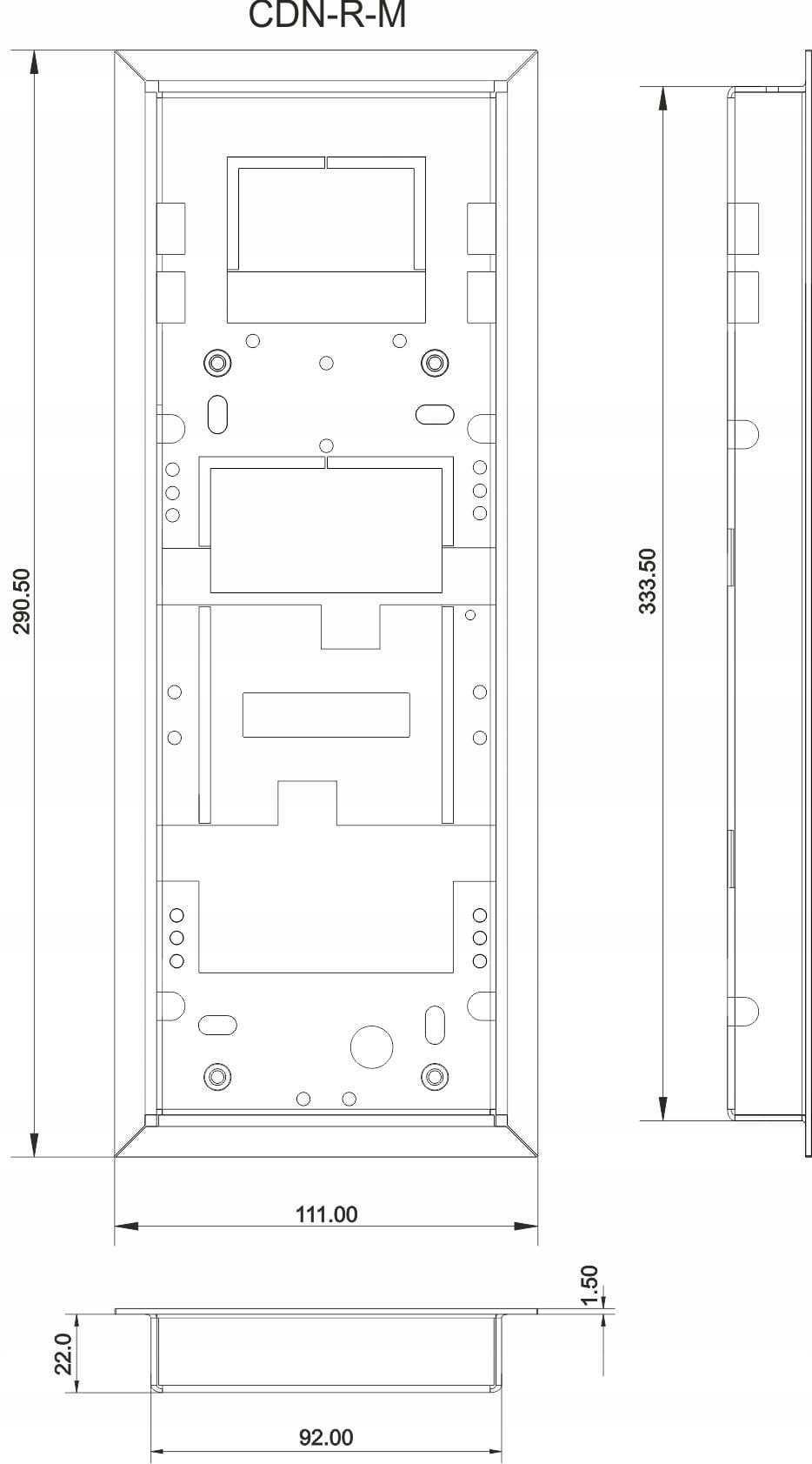 CDN-R-M Ramka podtynkowa średnia ACO Kod producenta CDN-R-M