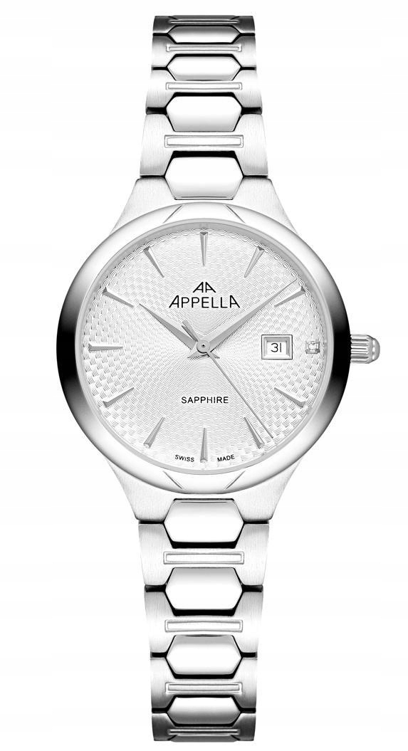Nové Originální dámské hodinky Appella L50010.5113DQ stříbrné s diamantem