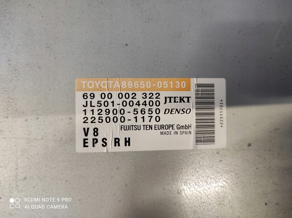 TOYOTA AVENSIS 3 T27 MODUL WSPOMAGANIA KIEROWNICY Part number JL501 004400