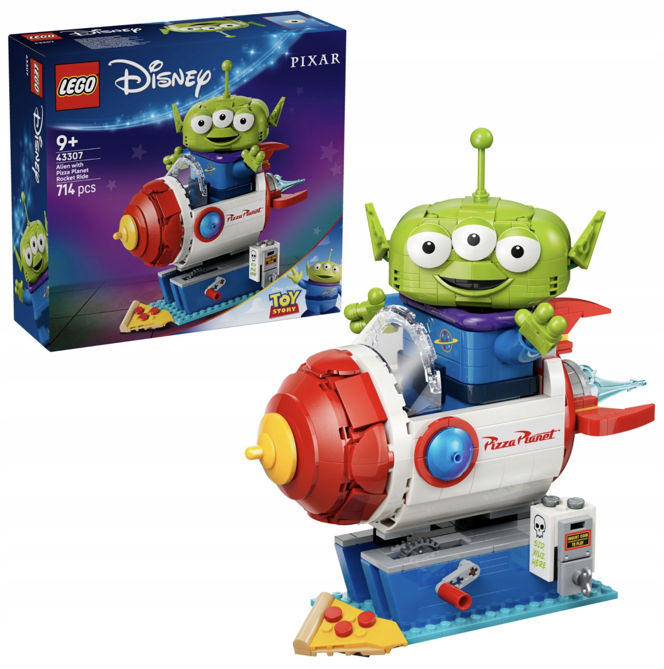 Lego Disney Pixar Toy Story 43307 Mimozemšťan s houpací raketou Pizza Planet