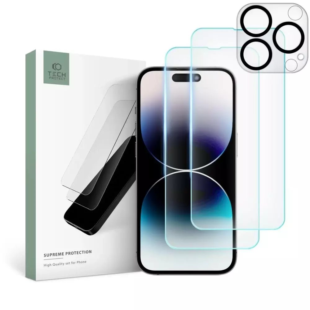 

Tvrzené sklo supreme set iphone 14 pro max čiré