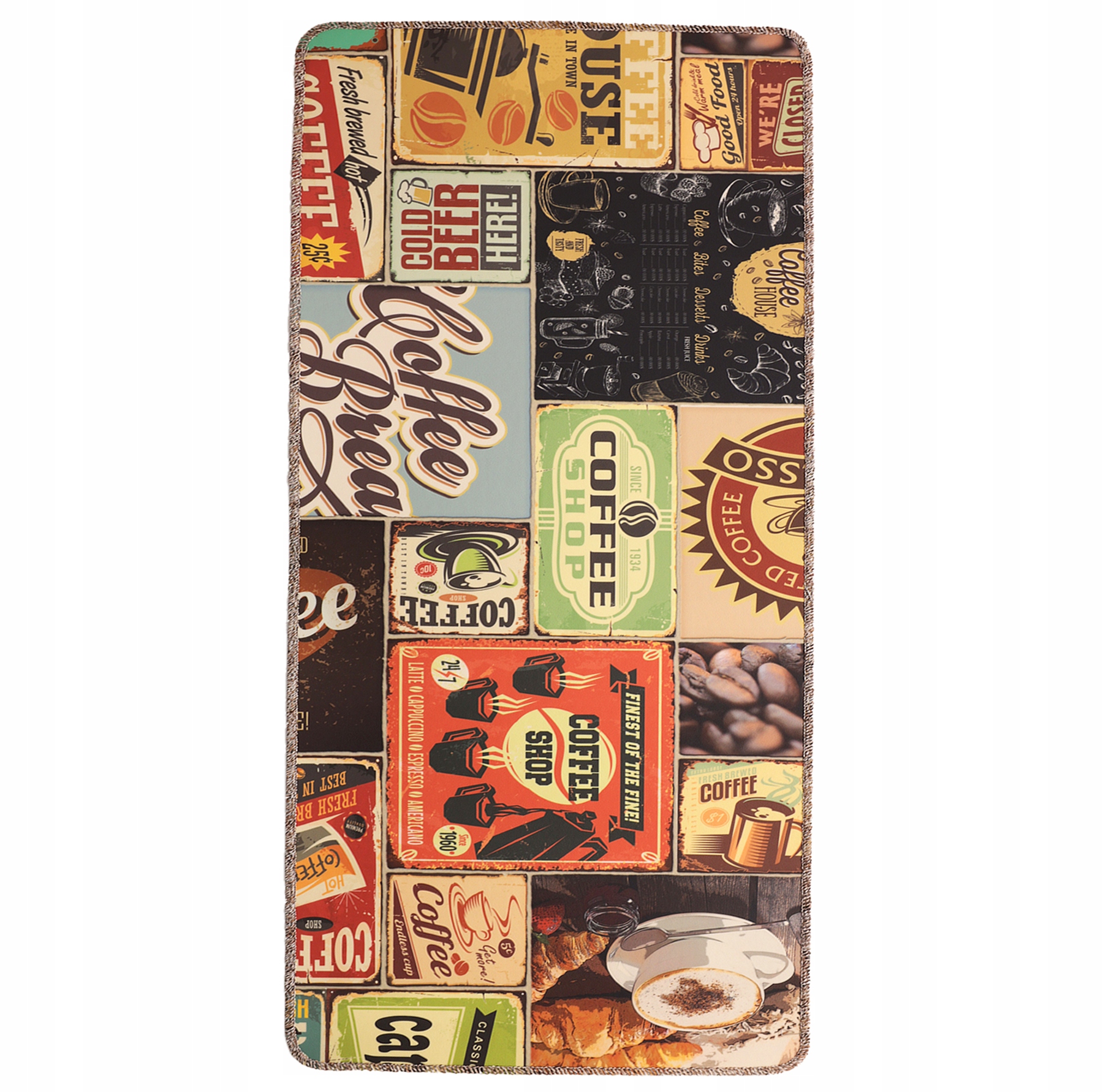 Koberec Do Kuchyně Měkký Kuchyňský Koberec Odolný Proti Skvrnám Vinylový 140 X 90 CM