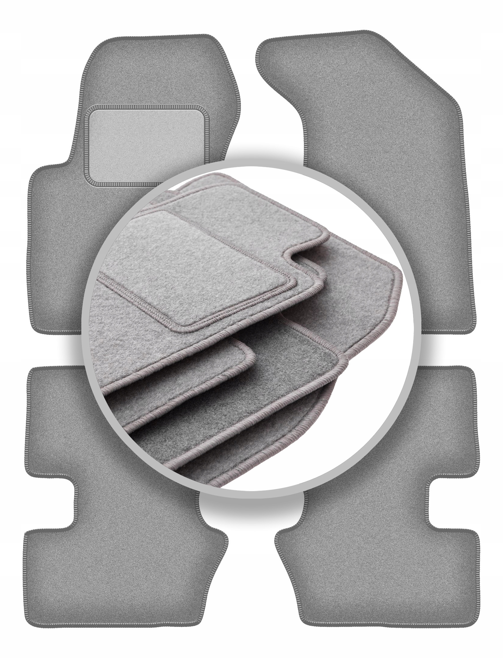 Velurové koberce Oslo šedé pro: Jeep Patriot terénní 2006-2016
