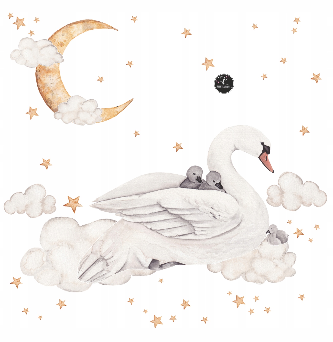 

Łabędź, Swan | naklejka na ścianę