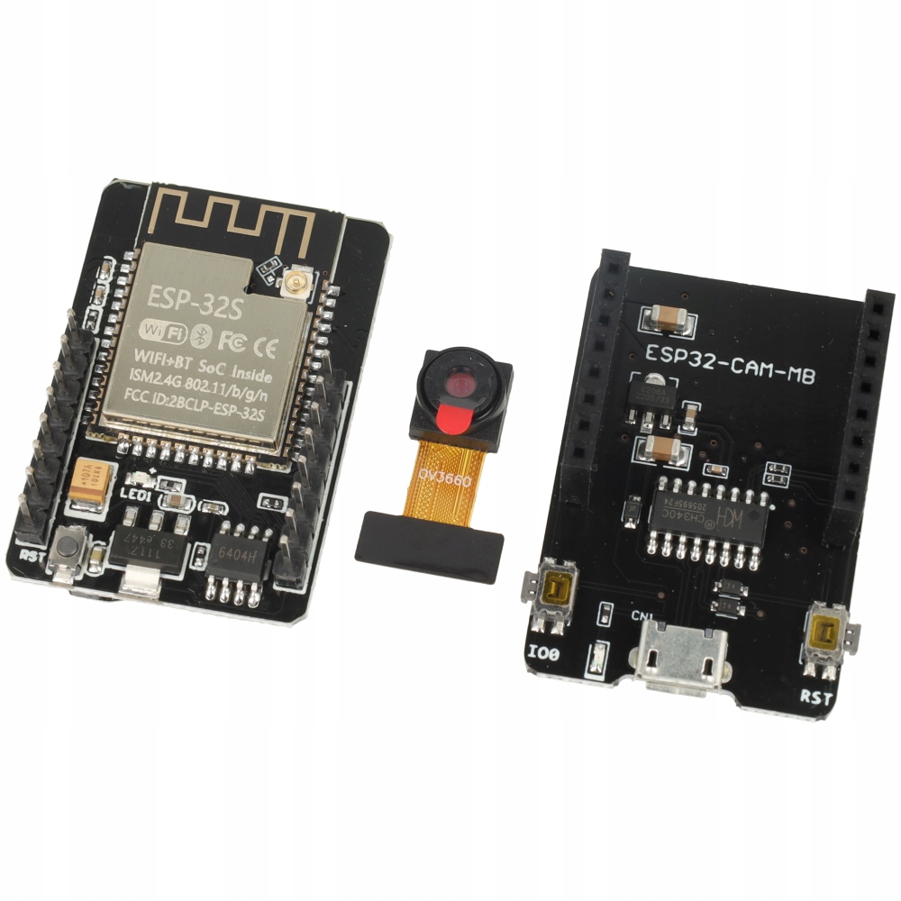 Płytka ESP32 z kamerą ESP32-CAM WiFi + BLE 4.2 + dedykowany programator