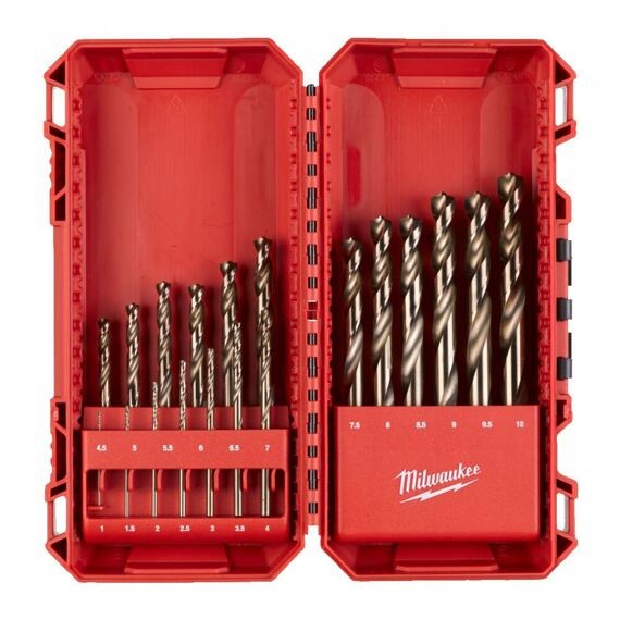Milwaukee 4932493867 sada vrtáků 19-dílná 1-10mm, Hss-g Cobalt, Ph pouzdro