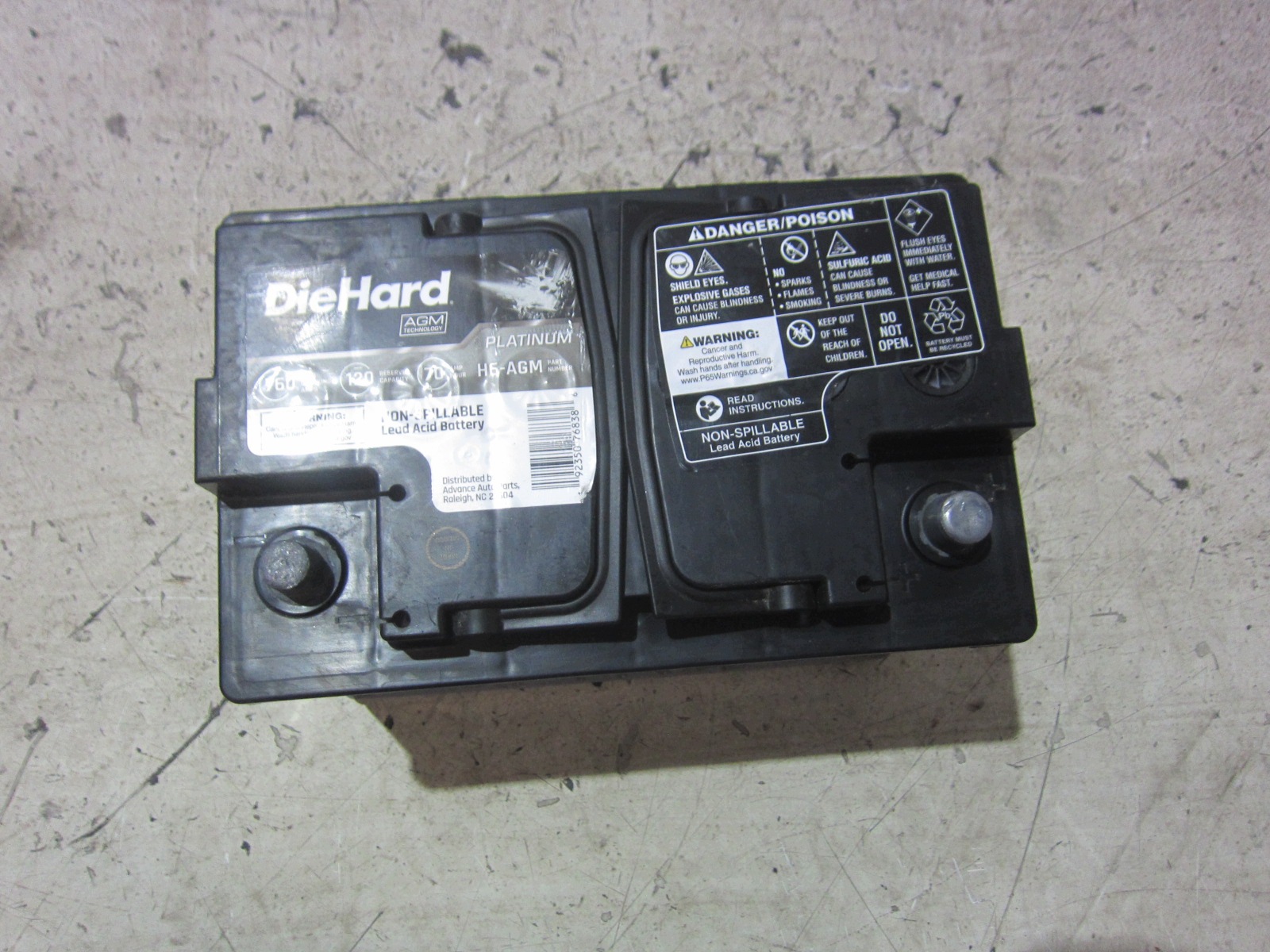 DieHard AGM AKUMULATOR 70 AH 760 START STOP BMW VOLVO