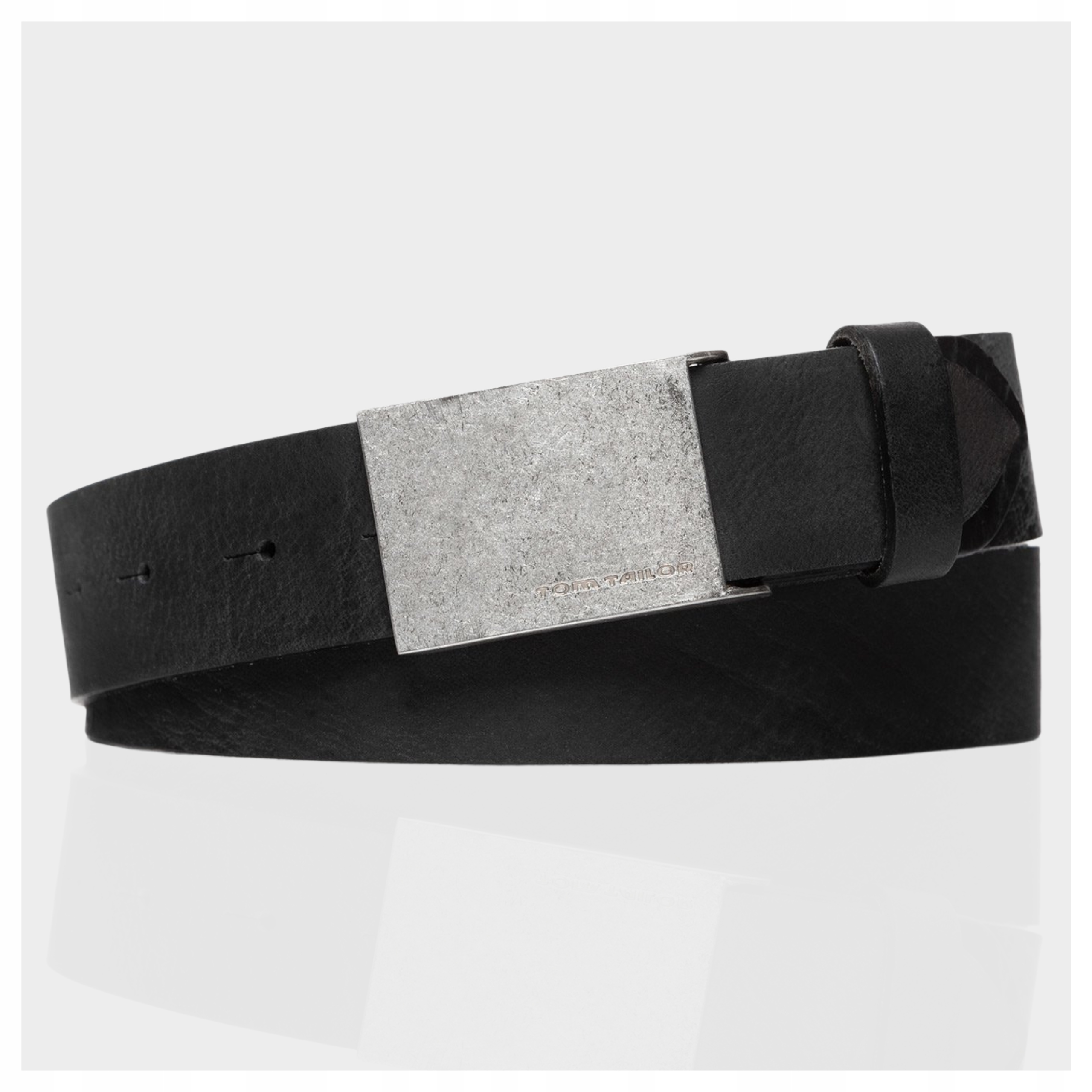 Pánský kožený Pásek Tom Tailor černý elegantní Dárek obvod pasu 80 cm
