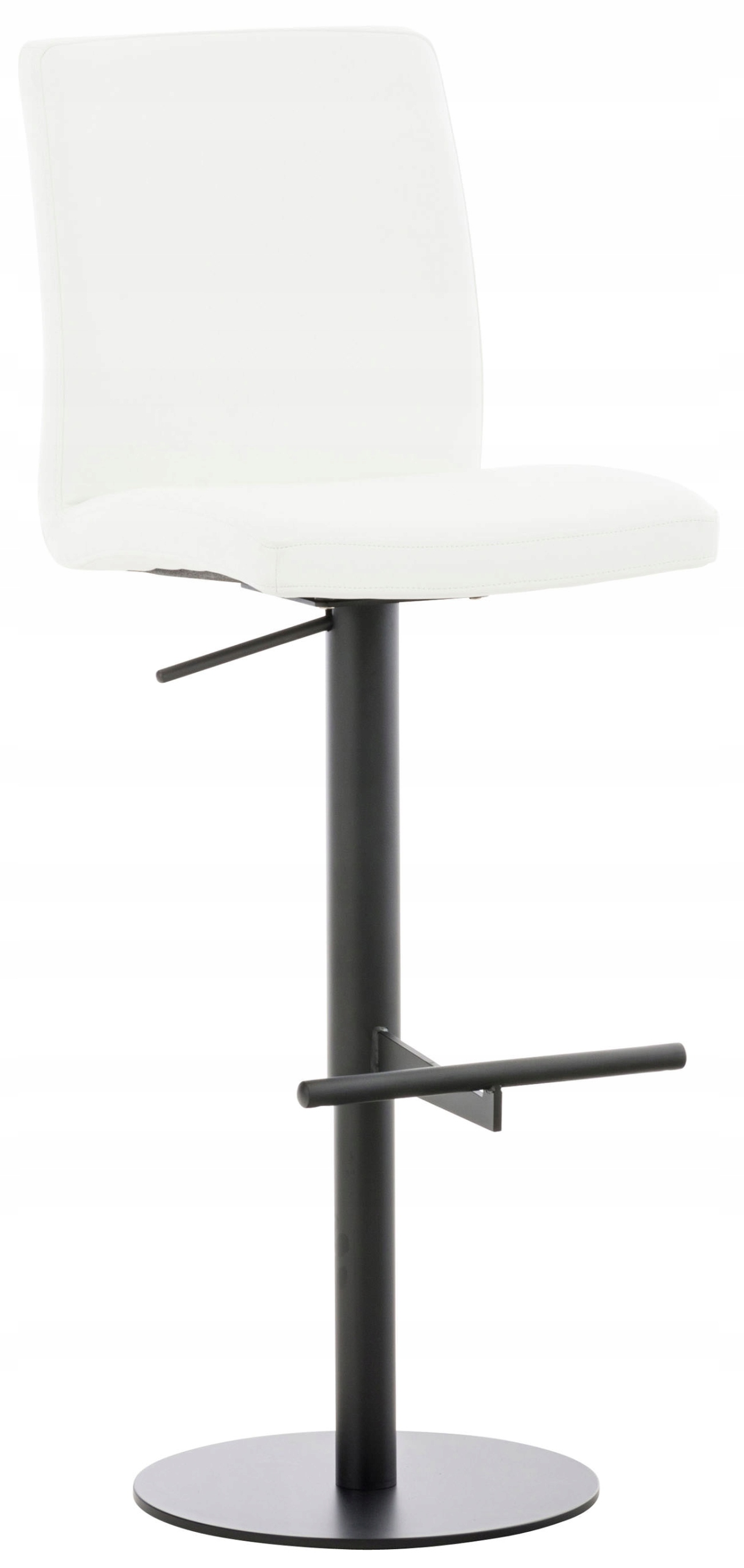Hoker barowy Cadiz ekoskóra czarny, biały