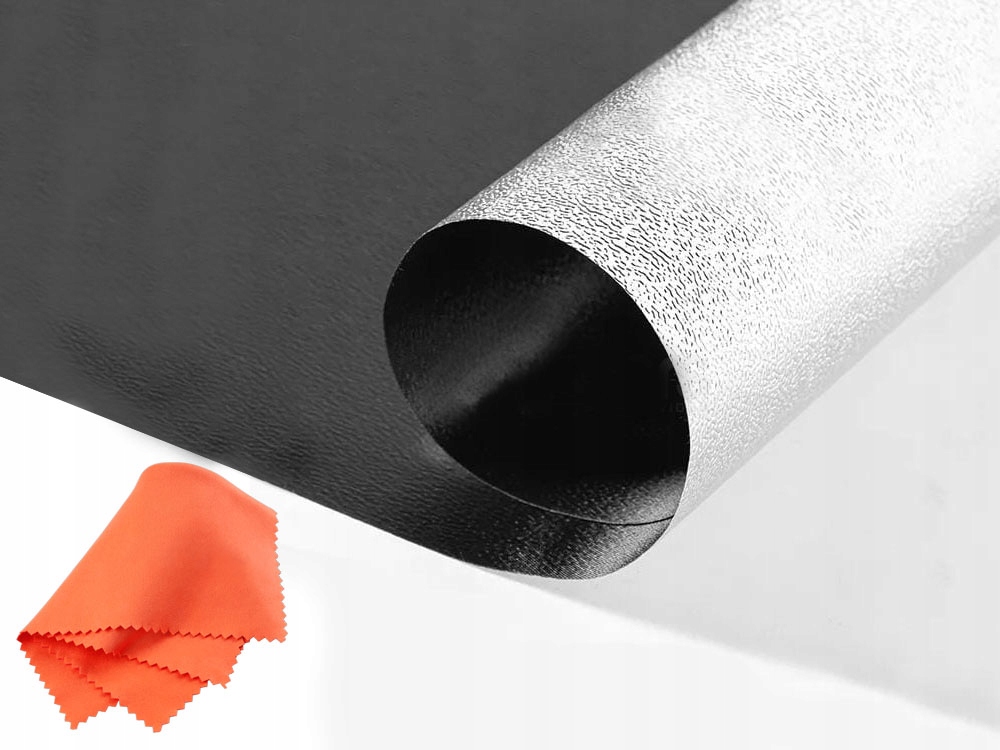 Odrazový materiál 2v1 3x1,48m stříbrný, černý