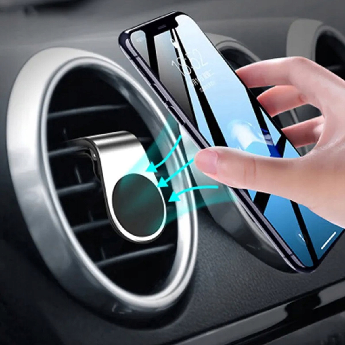 SAMOCHODOWY UCHWYT MAGNETYCZNY NA TELEFON DO KRATKI NAWIEWU AUTA SILNY AP20 Rodzaj inny