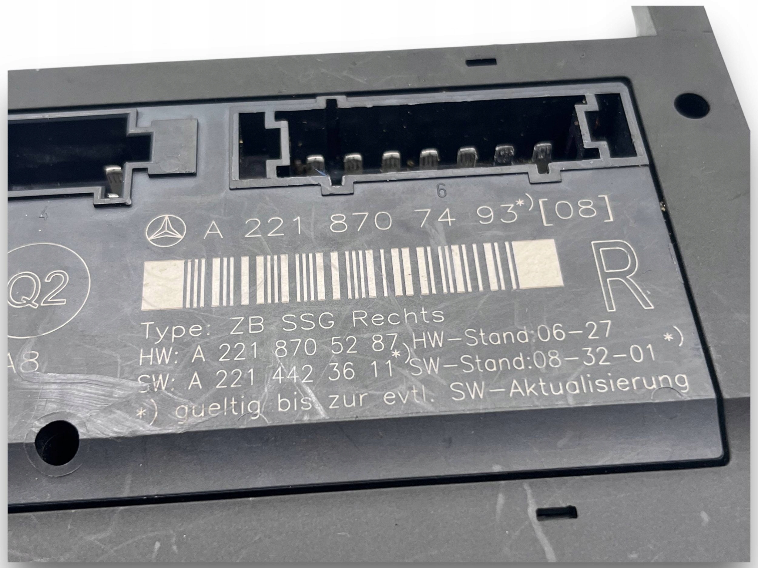 control unit seat right MERCEDES S W221 A2218707493 $J