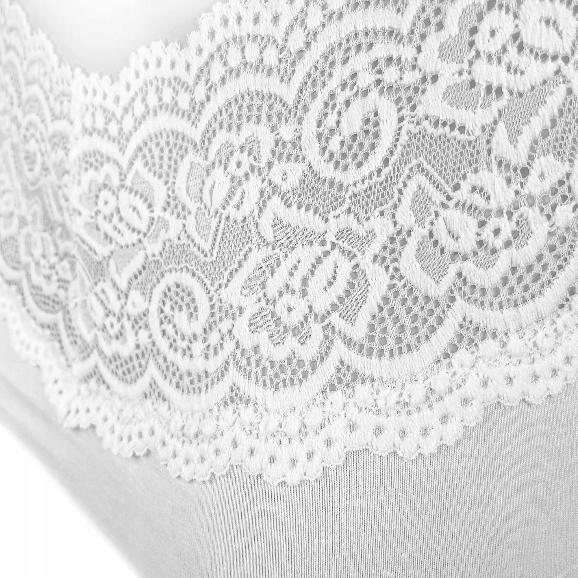 DAMSKI TOP BIELIŹNIANY BIAŁY BAWEŁNA OUNO M Dekolt okrągły