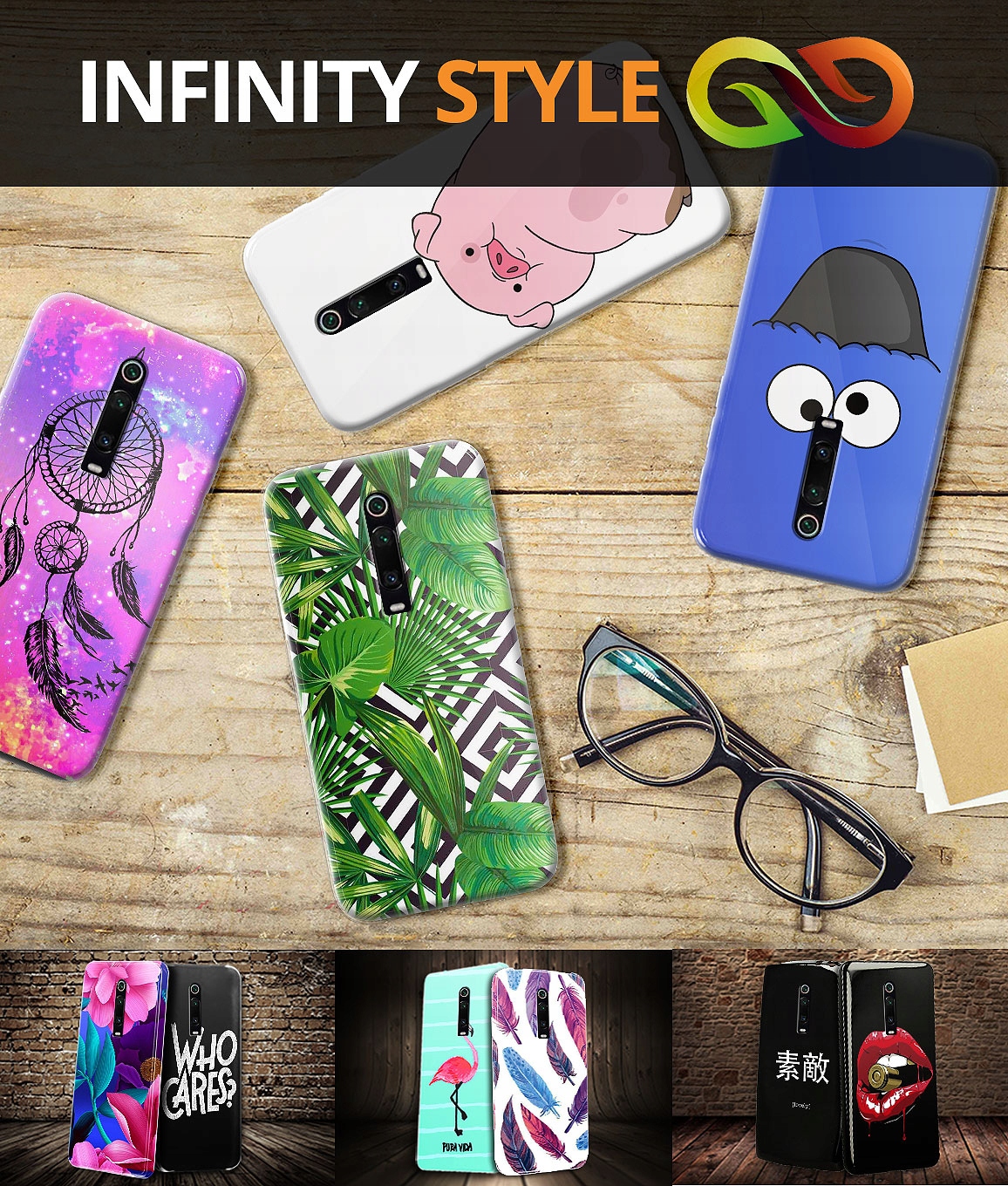 ETUI MODNE DO XIAOMI MI 9T WZORY + SZKŁO Marka Inna