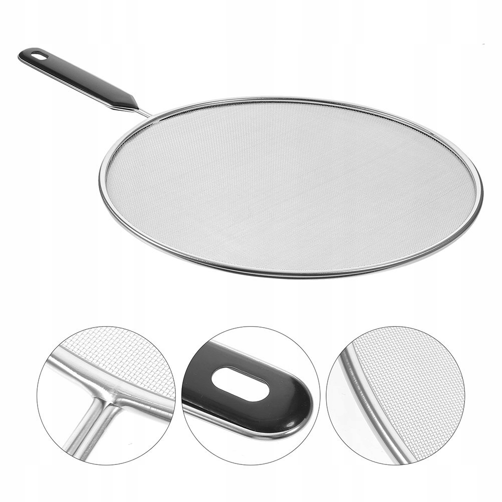 2 SZT. METALOWA PATELNIA Z OSŁONĄ PRZED ROZpryskami TŁUSZCZU Marka bez marki