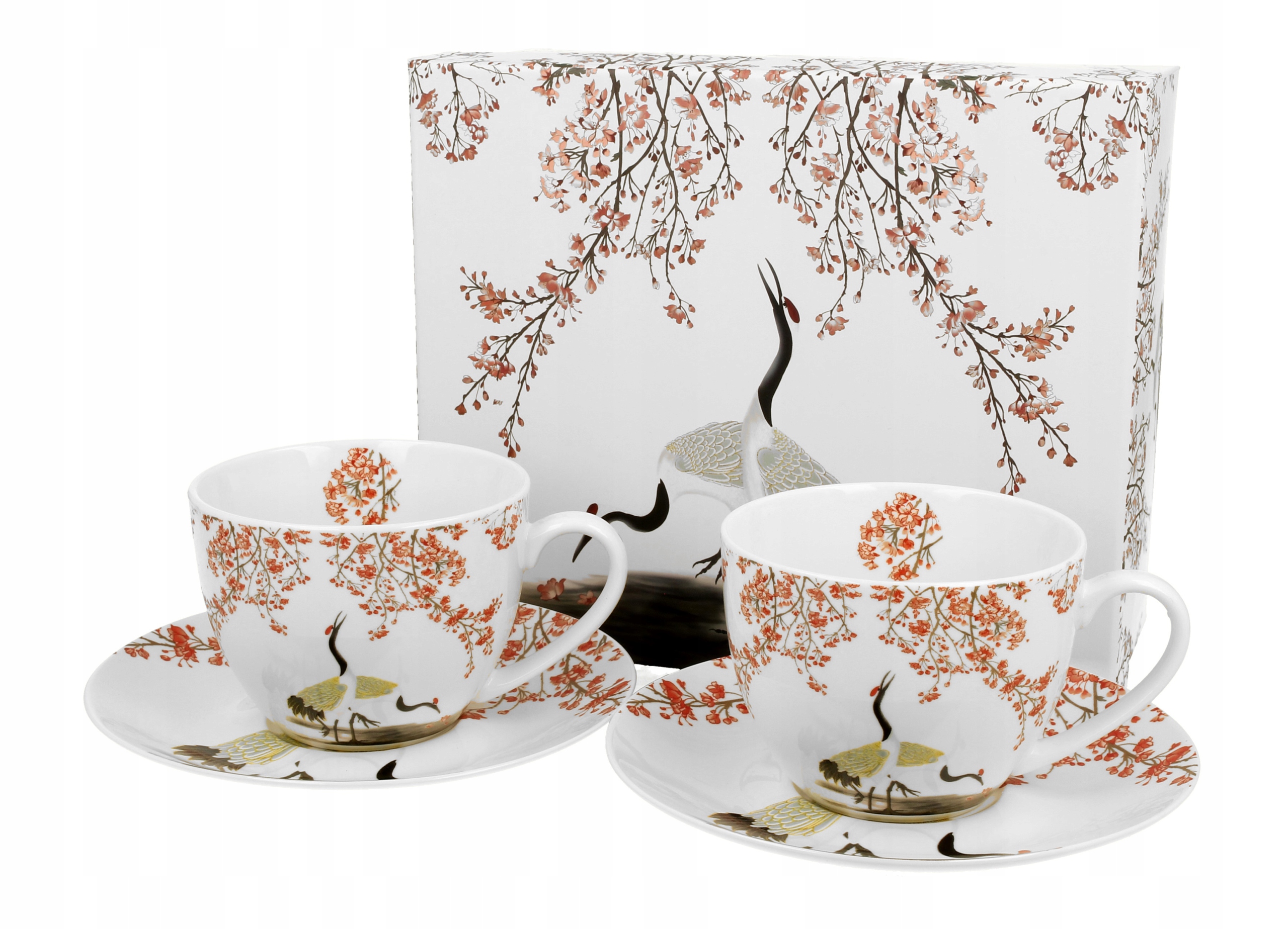 

Filiżanki ze spodkami 280 ml komplet 2 szt. Sakura