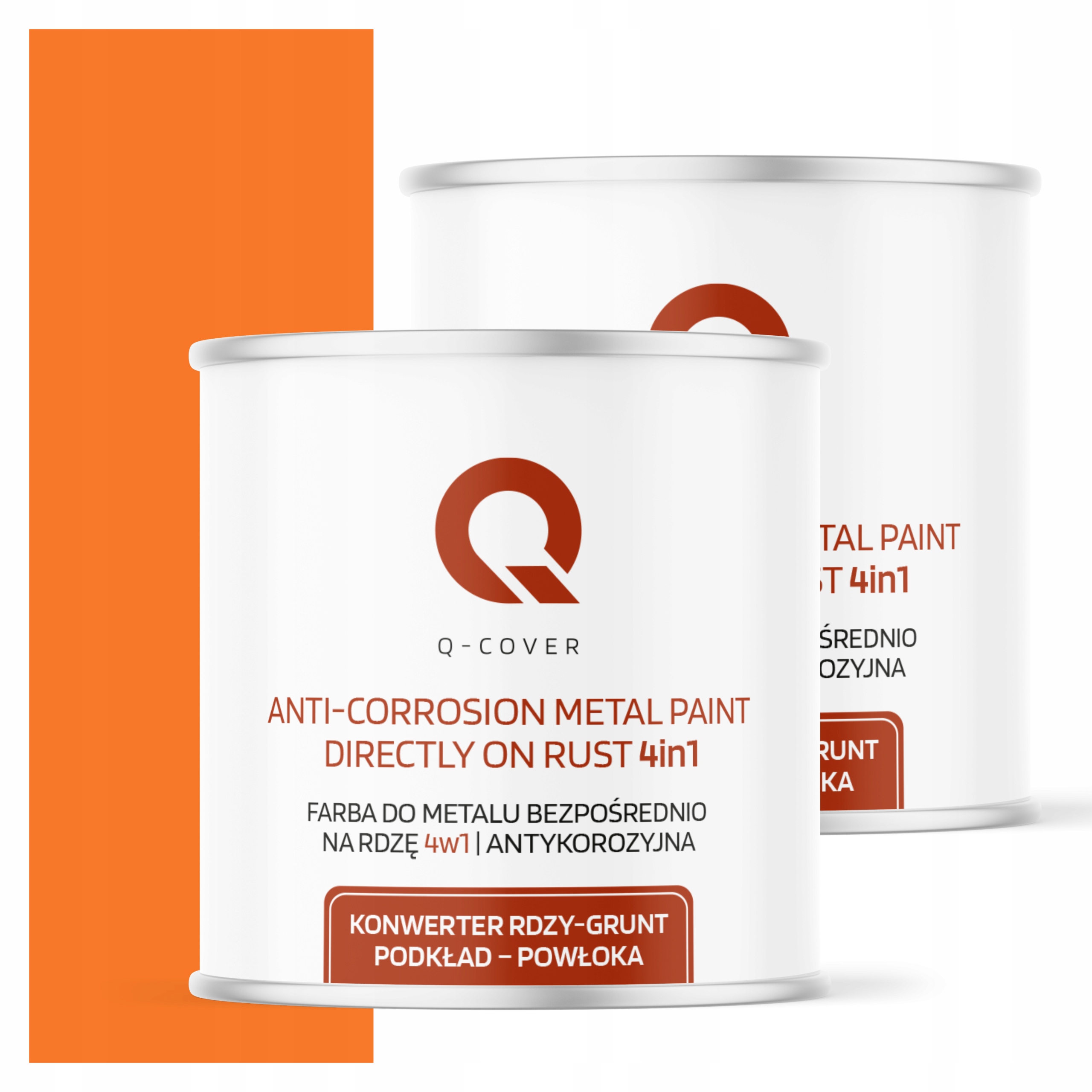 Farba Priamo Na Hrdzu Kov Aluminium Oceľ 2,5L 4v1 Lesk Oranžová