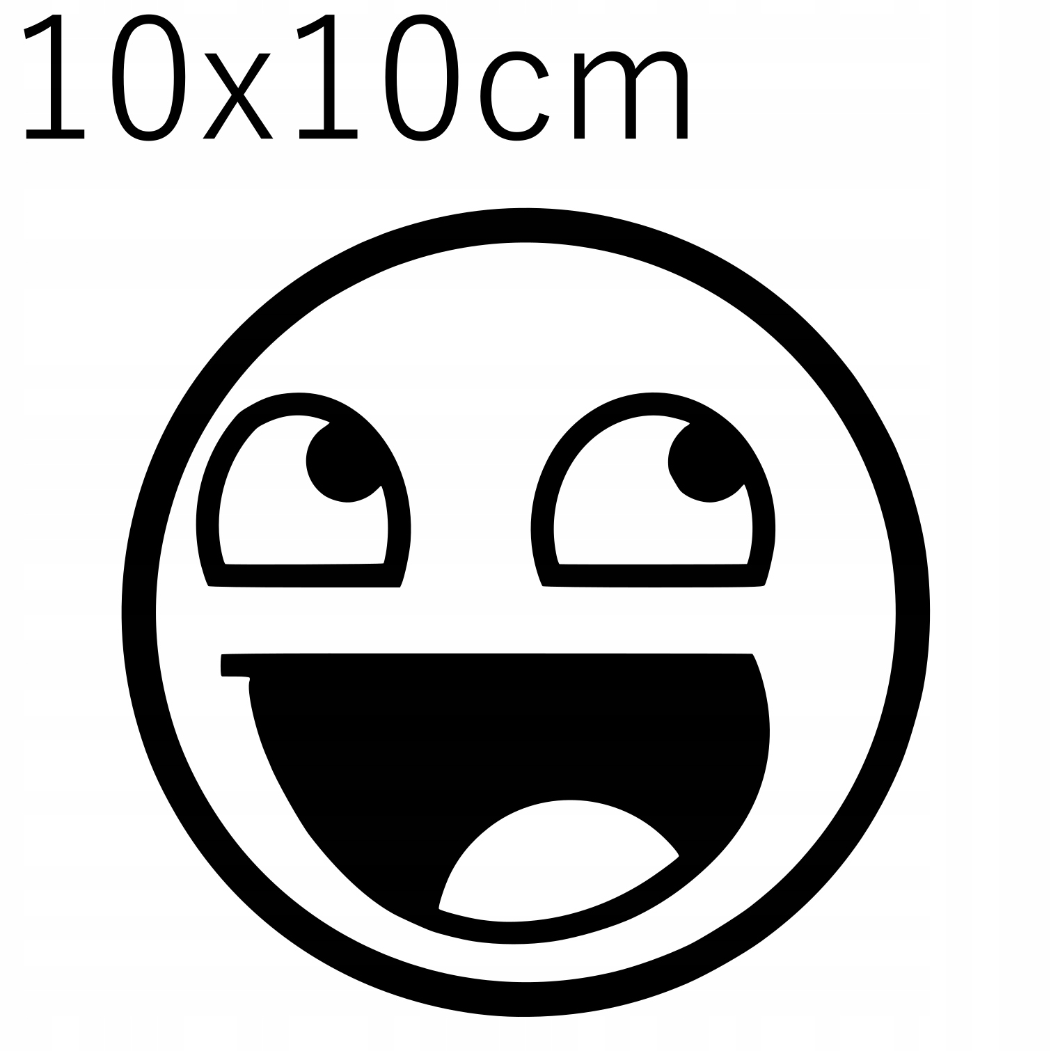 

Naklejka Bużka Emotka :D wesoła 10x10cm