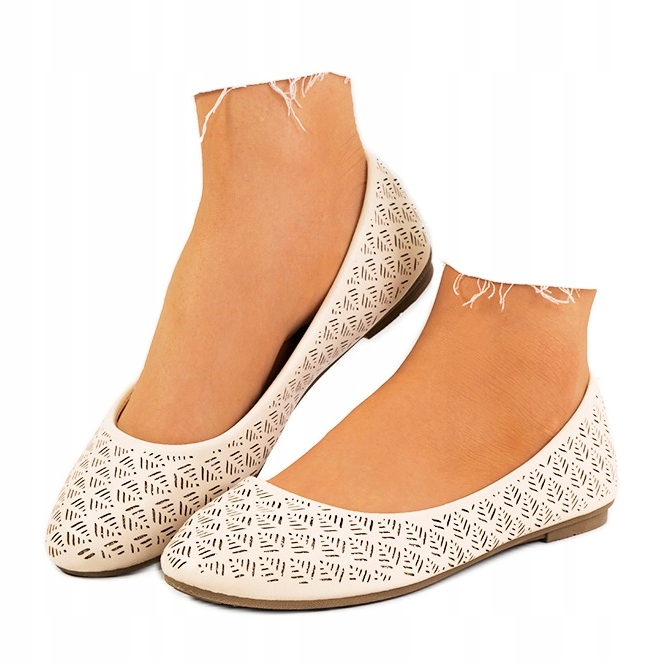 

Beżowy Skóra ekologiczna Buty Baleriny r.36