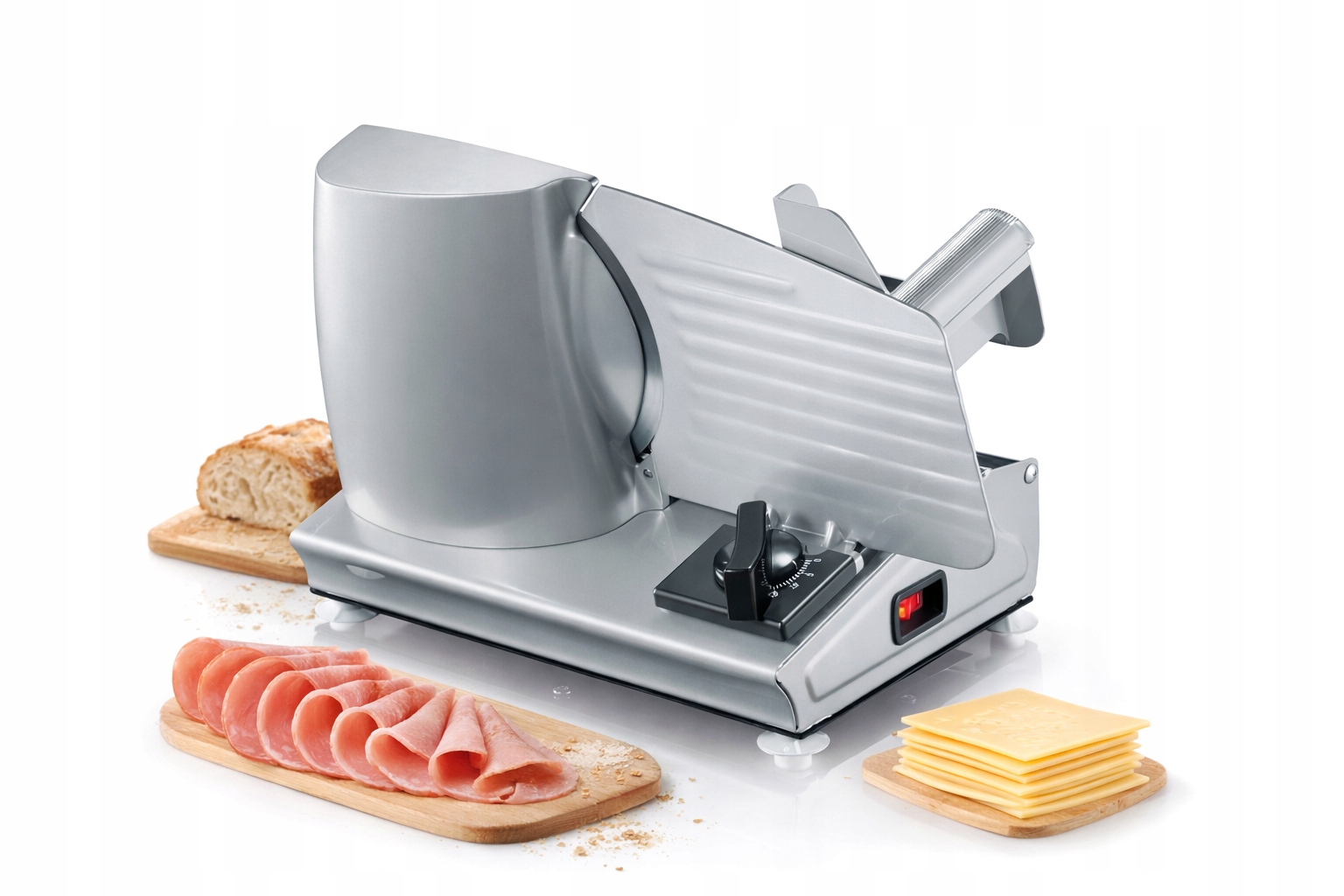 Severin As 3915 srebrny/szary 180W krajalnica, regulacja, 2 tarcze