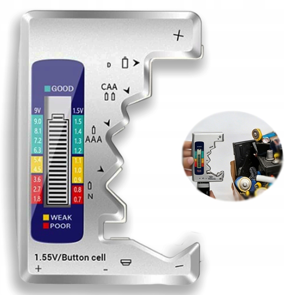 Tester miernik baterii LCD Aa Aaa D N LR44 do domu