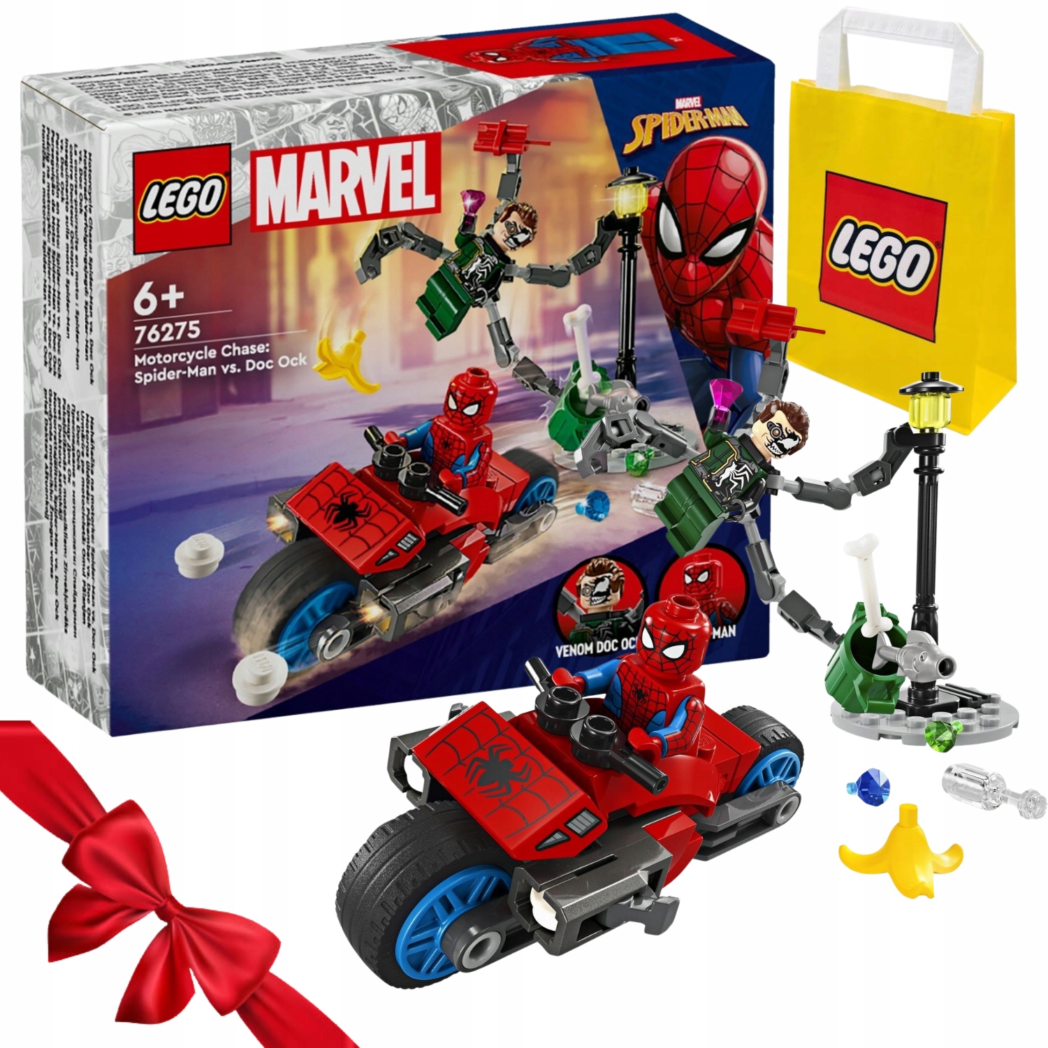 Lego Marvel Heroes Pościg Na Motocyklu: Spider-man Vs Doc Ock 76275