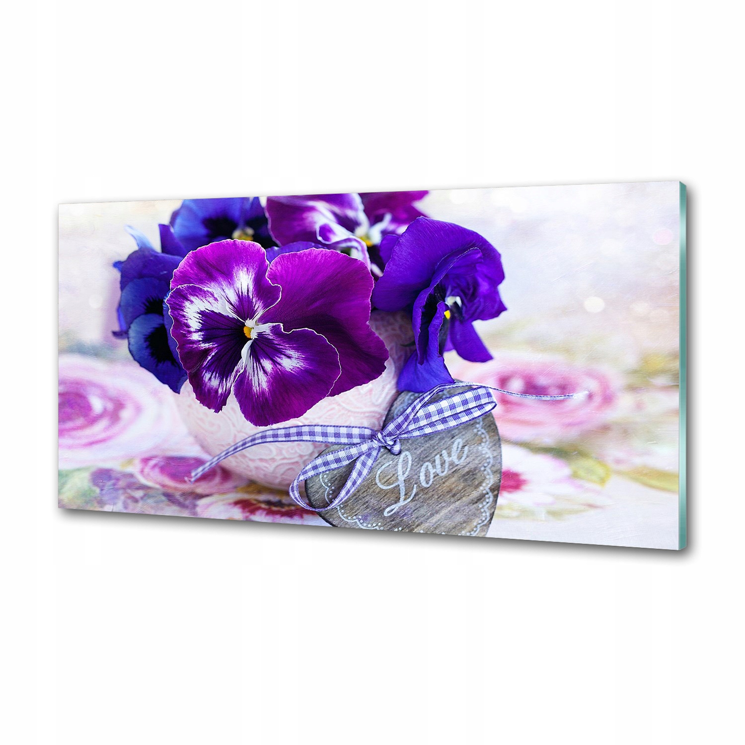 Panel do kuchyne Fialové bračeky 120 x 60 cm Lepidlo