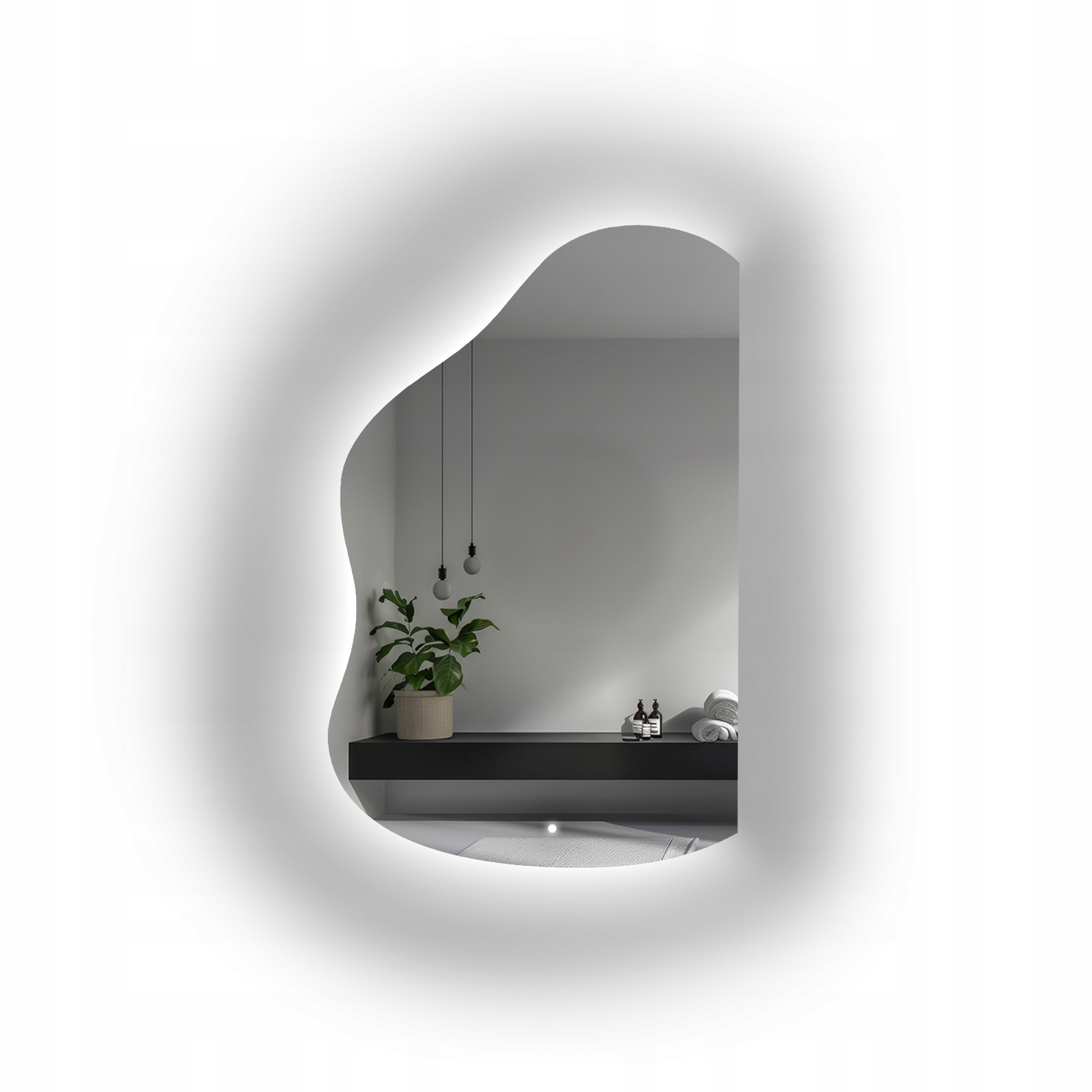 Zrcadlo seříznutý bok s Led podsvícením Stone Led Seříznutý Bok 90x143