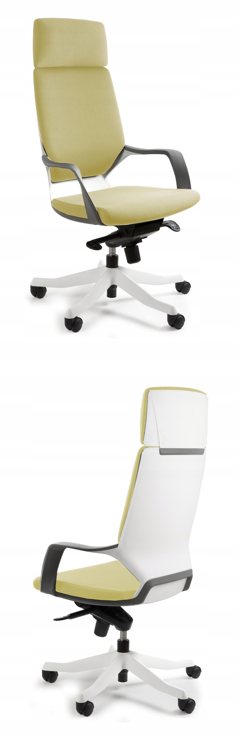 Krzesło Biurowe Apollo Kremowe Obrotowe Tkanina