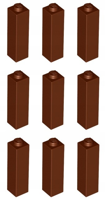 

Lego 14716 Słup 1x1x3 brązowy (10g) 9 szt.
