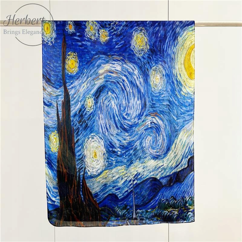 100% dámská hedvábná šála Dlouhé šály 180*65 cm