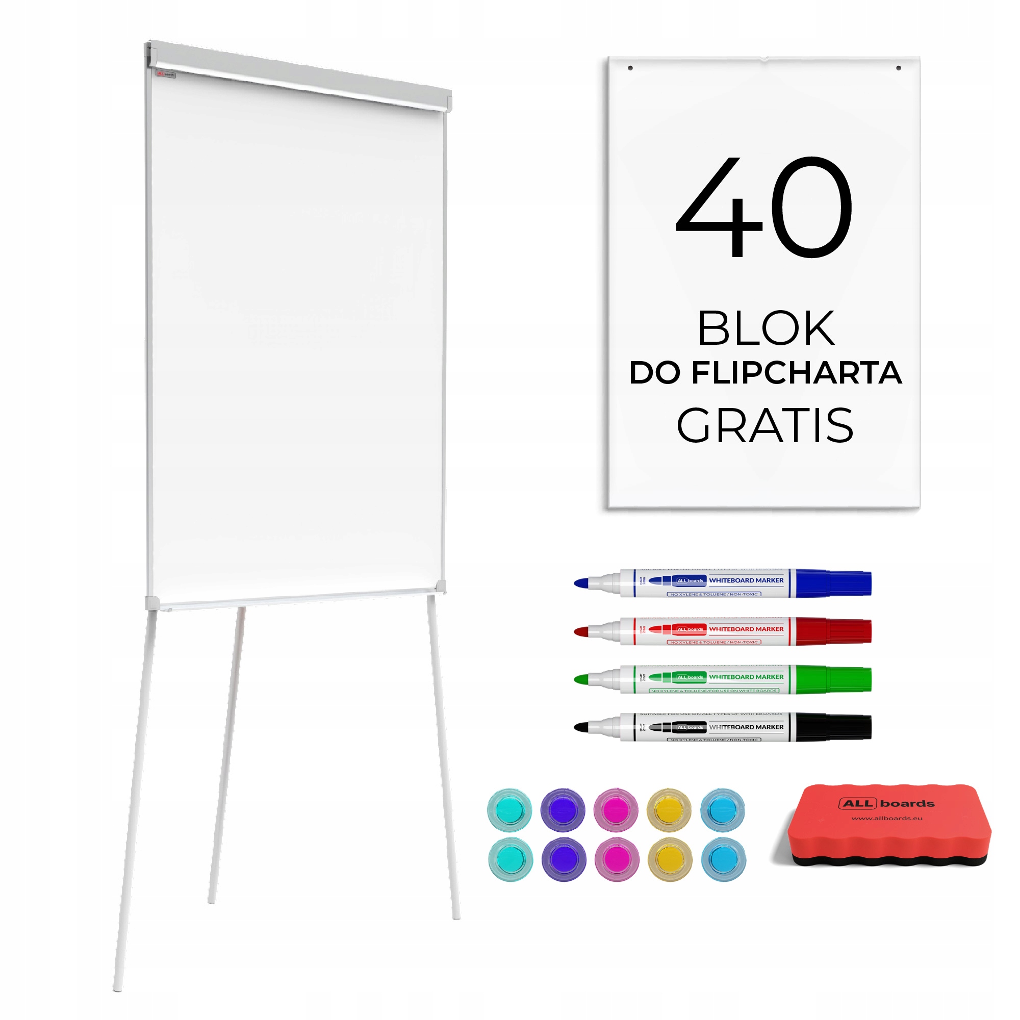 Flipchart 70x100 na trójnogu - zdalne nauczanie