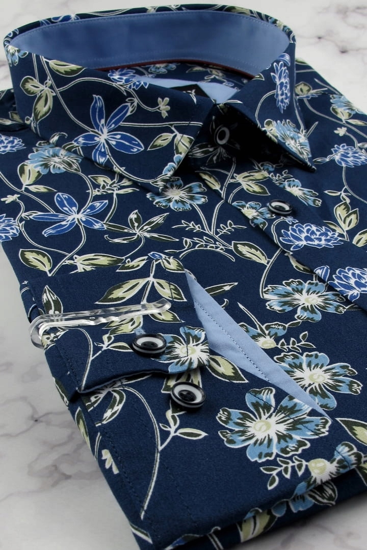 Koszula Męska Elegancka Wizytowa do garnituru E054 Rozmiar S