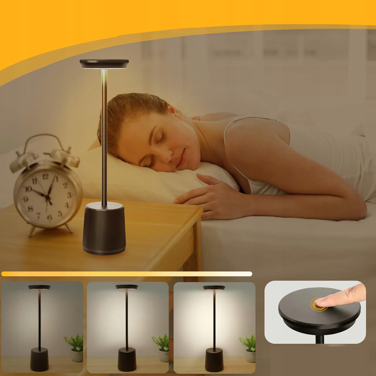 LAMPA STOŁOWA DO CZYTANIA NA ŁÓŻKU LAMPKA BIURKOWA NOCNA DOTYKOWA LED Typ nocna stołowa