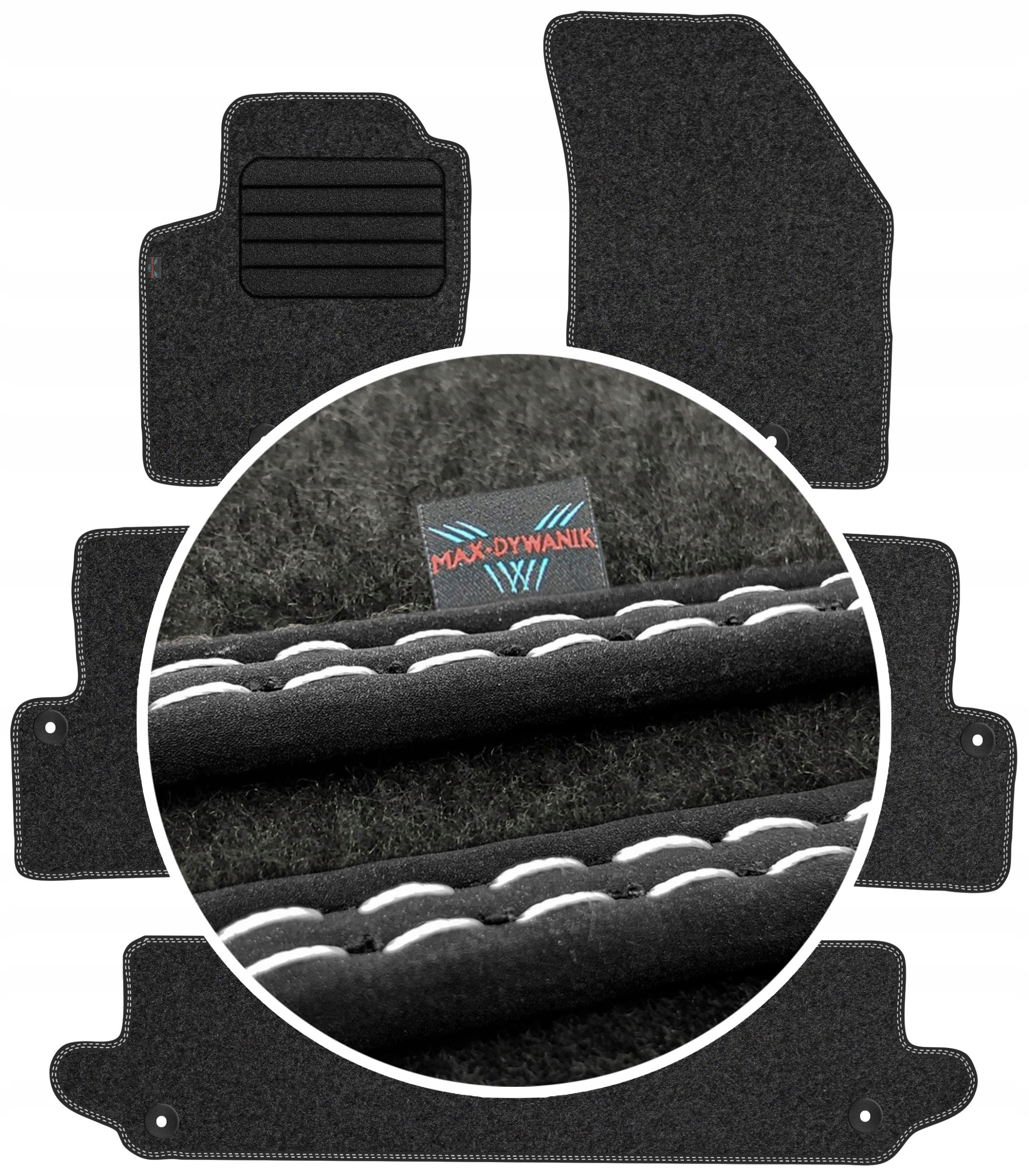 

Volvo XC90 I 7os 2003-2014 Wycieraczki welurowe