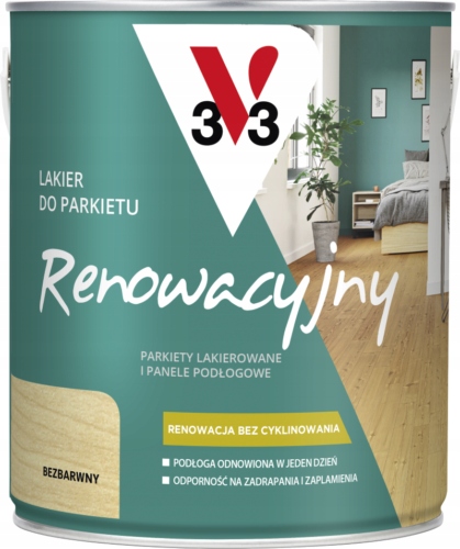 V33 Lakier do parkietu Renowacyjny Bezb Mat 5L
