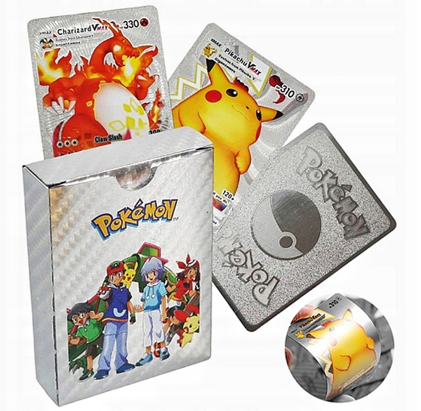 

Srebrne Karty Pokemon Zestaw 55SZT Kolekcjonerskie