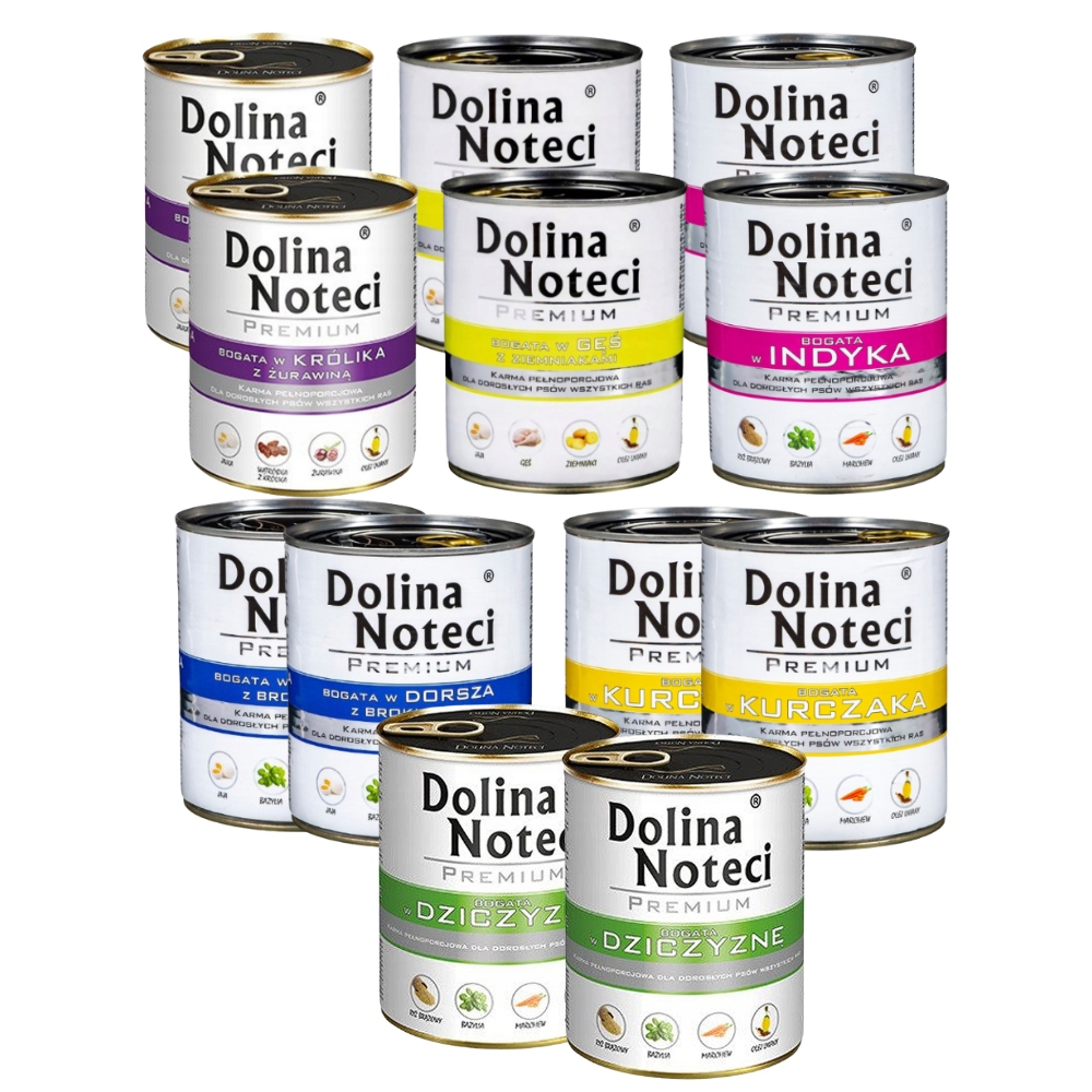Dolina Noteci Premium mix chutí vlhké krmivo pro psy 12 x 800 g