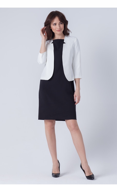 NIEZAPINANY ELEGANCKI ŻAKIET BOLERKO ECRU 36 Marka Choice