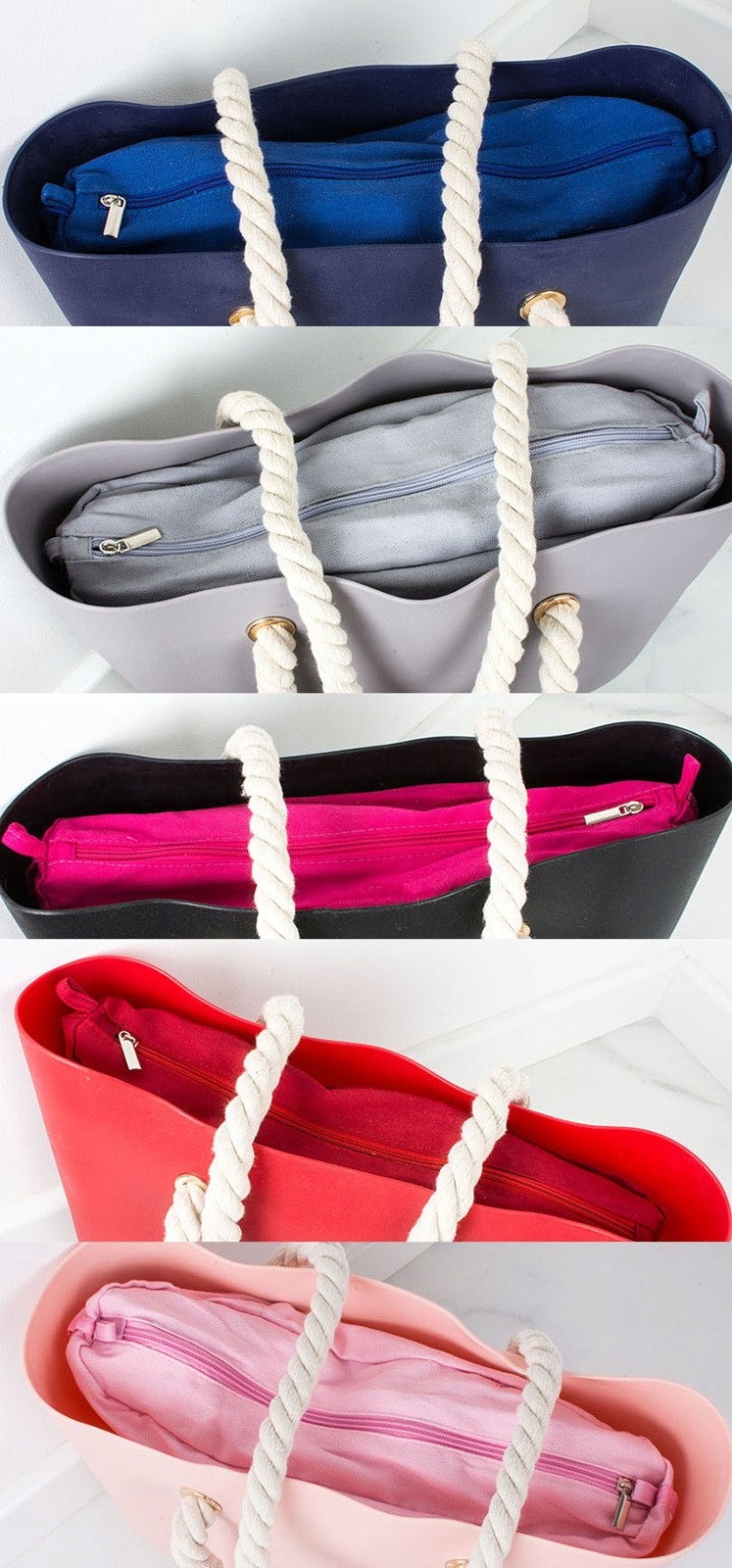 3455 WKŁAD ORGANIZER GUMOWA TORBA JELLY BAG Kolor okuć inny